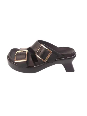 Easy Heel 90mm Leather Slides | Size US 8 - IT 38