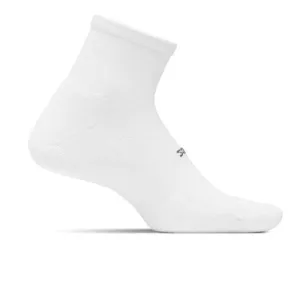 Feetures High Performance Cushion Quarter Sock (WHT)