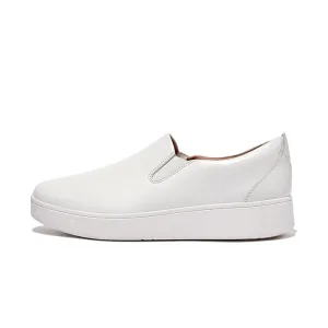 Fitflop Women Rally Leather Slip On Skate Sneakers |FC7-194| Urban White