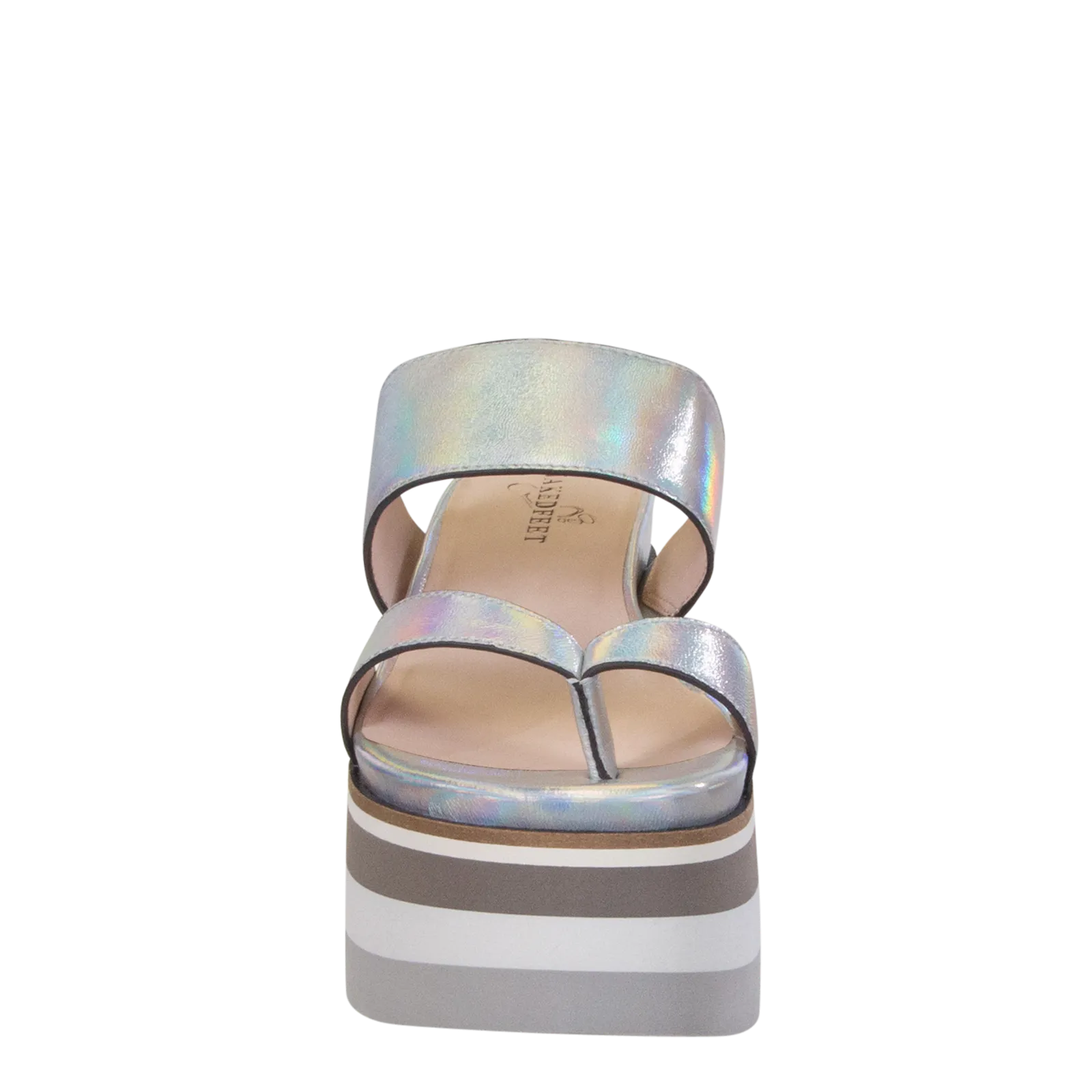 FLUX in SILVER Platform Sandals