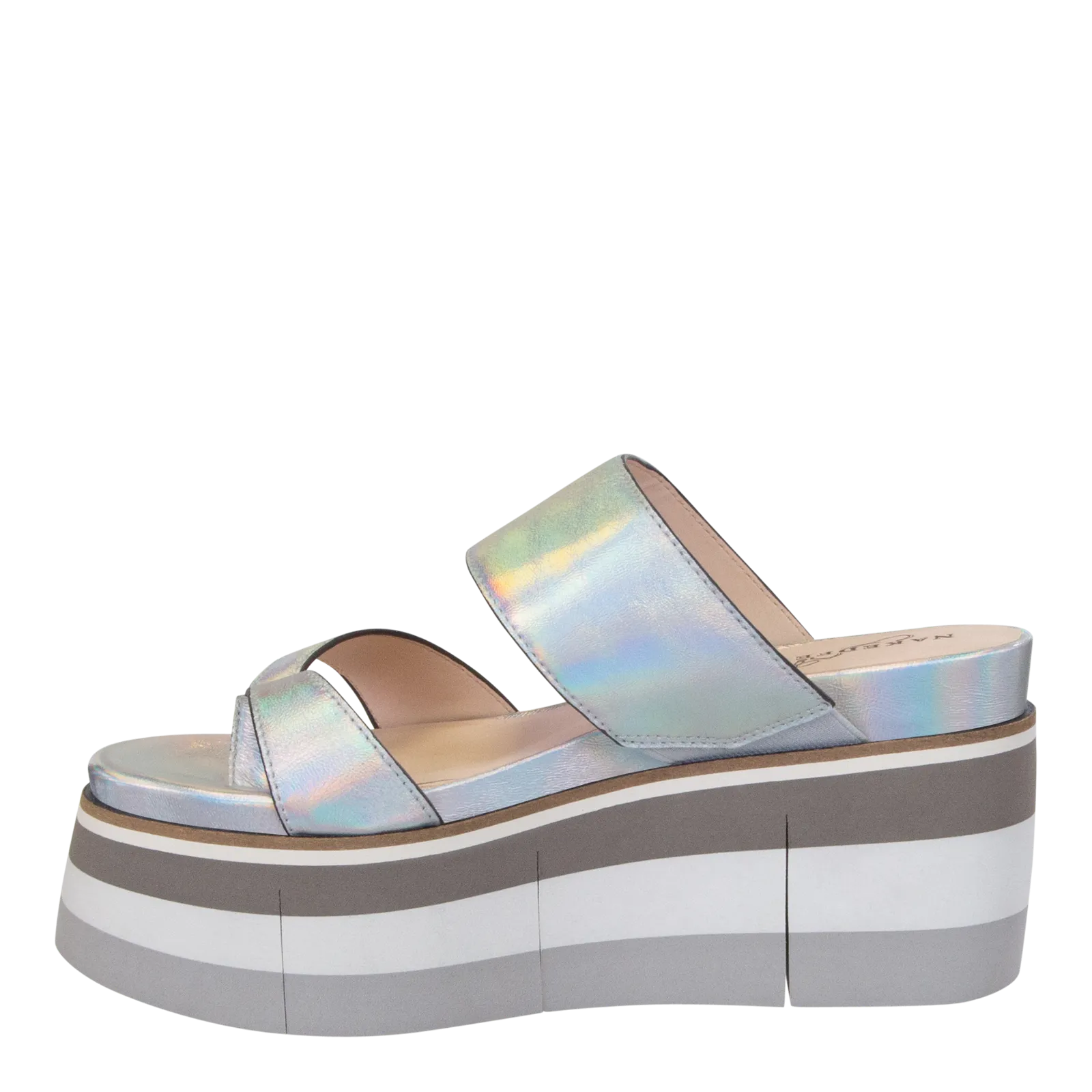 FLUX in SILVER Platform Sandals