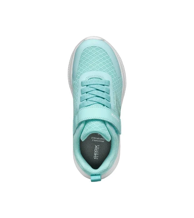 Geox Girls Turquoise Mesh Casual Sporty Trainer Sprintye - J45FWA