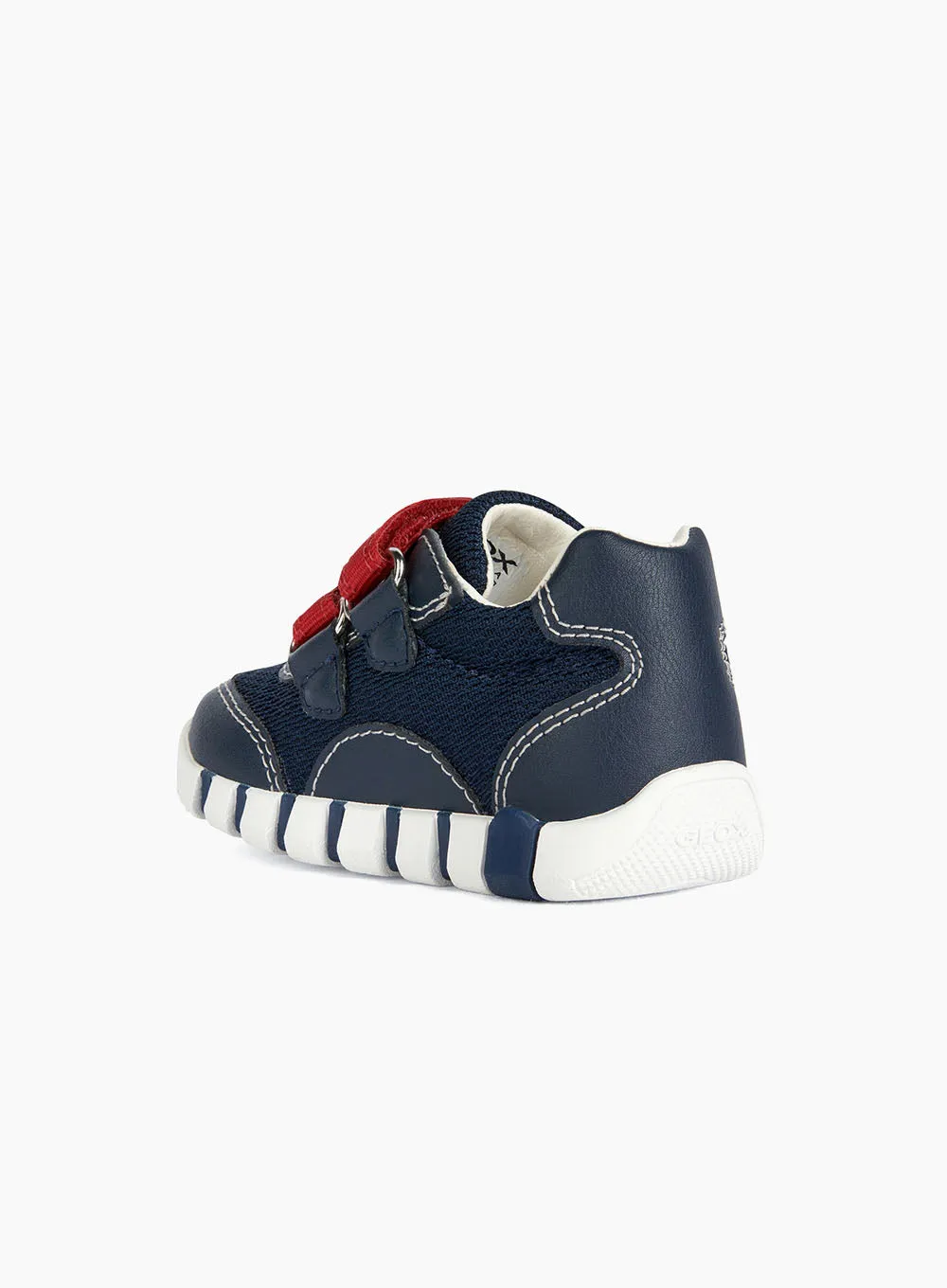 Geox Iupidoo Baby Boy Trainers in Navy/Red