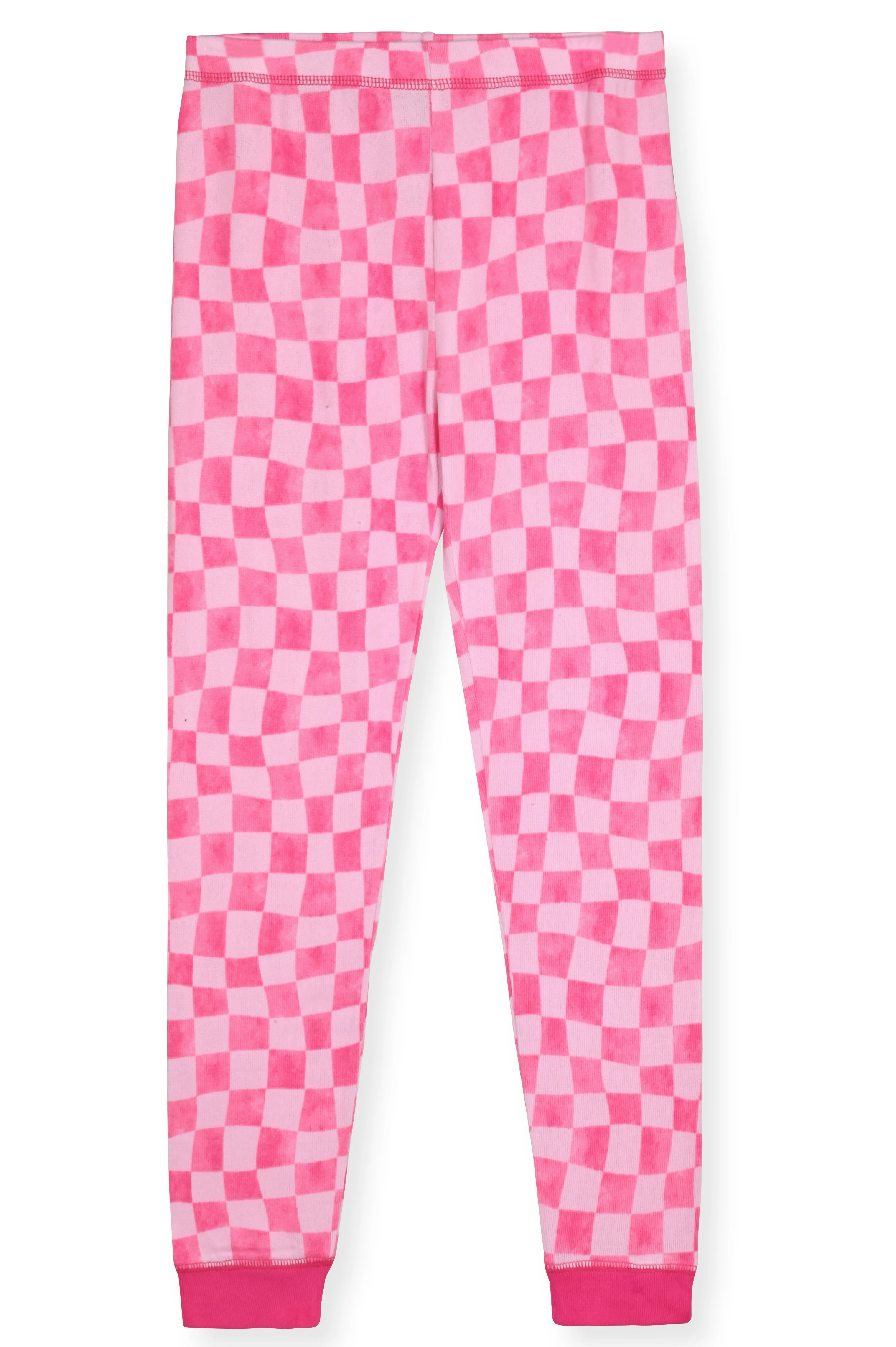 Girls 2-Piece Super Soft Jersey Snug Fit Pajama Set- Checks.