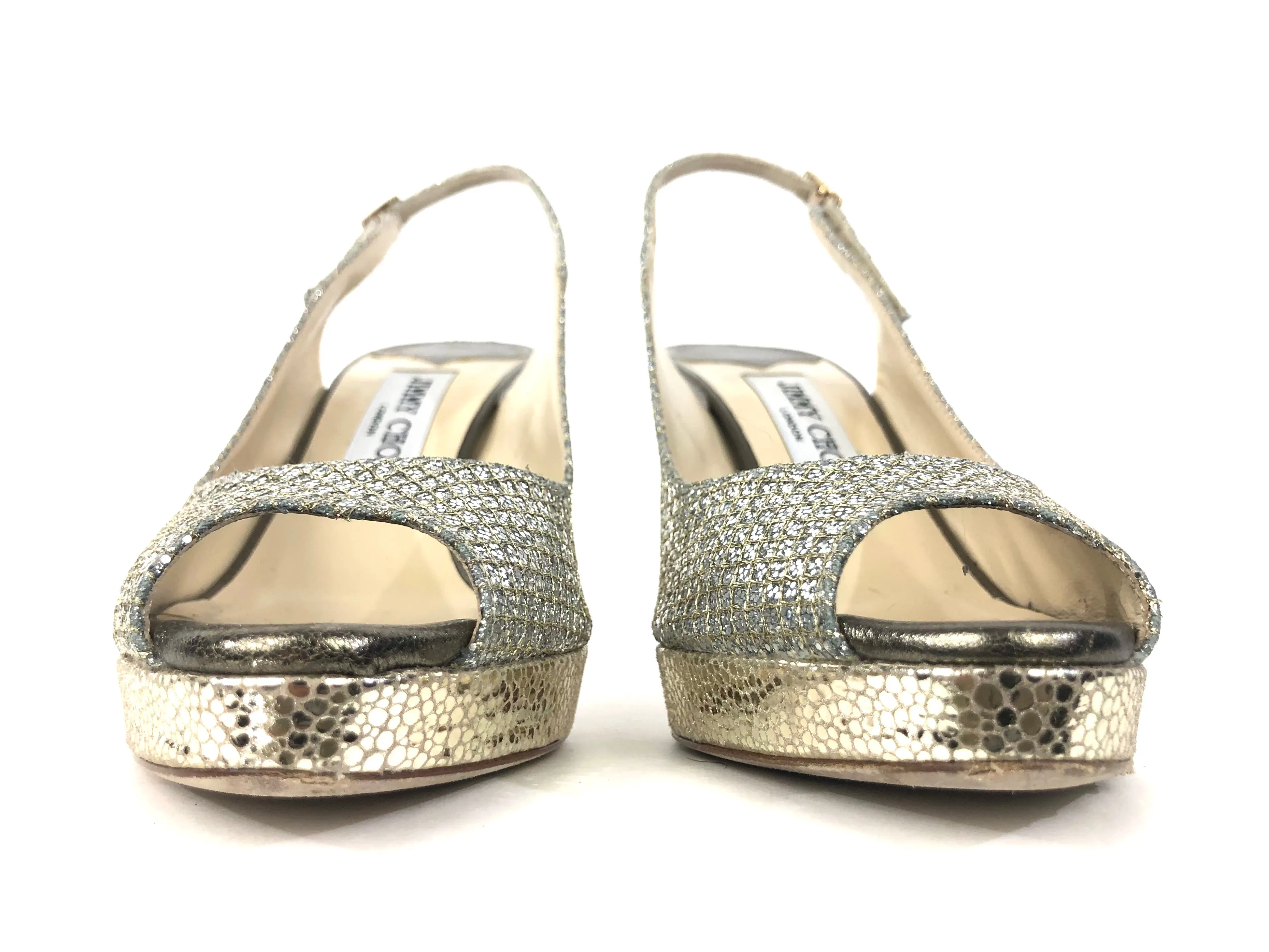 Glitter Fabric Nova Slingback Pumps | Size US 7.5 - IT 38