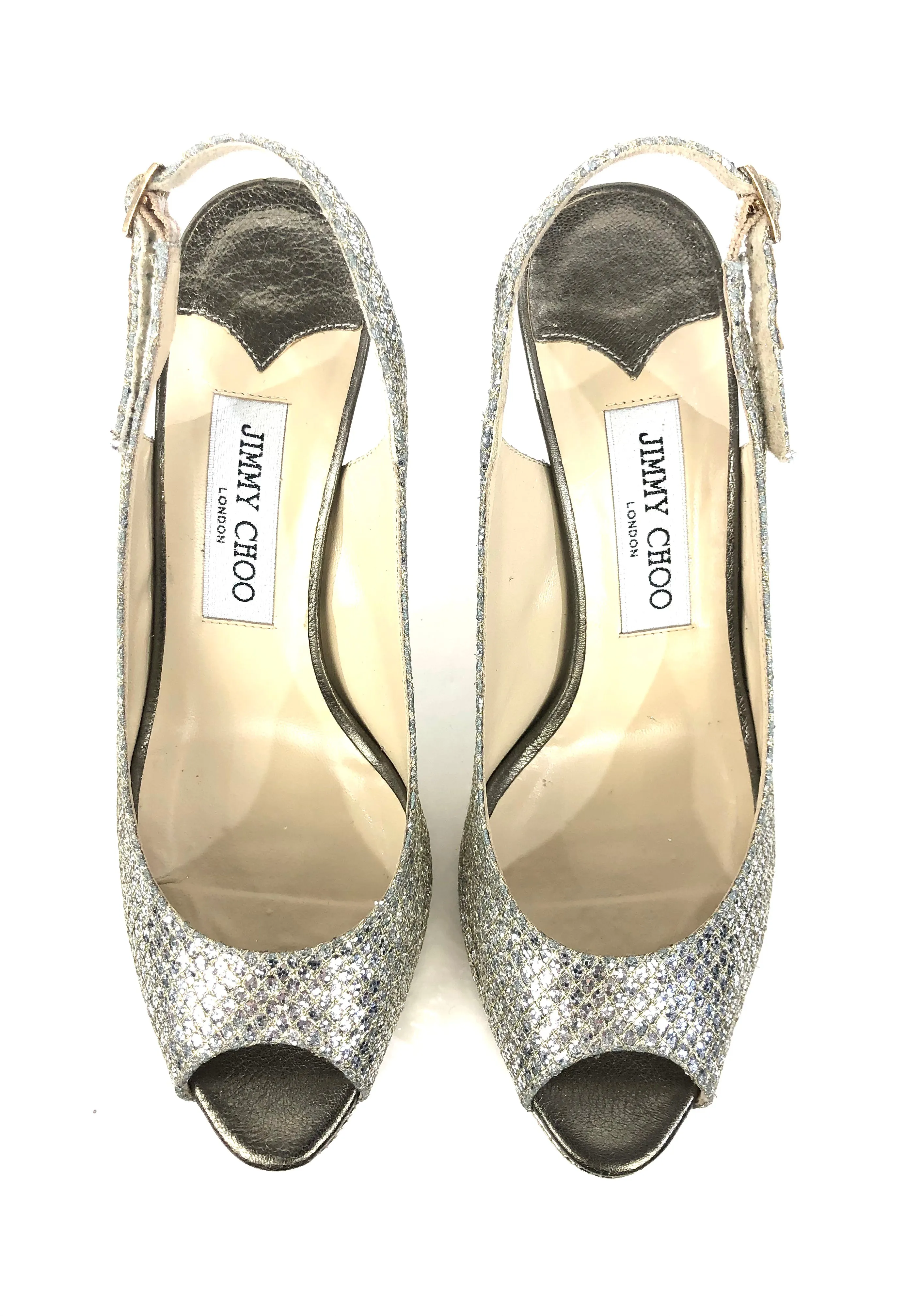 Glitter Fabric Nova Slingback Pumps | Size US 7.5 - IT 38