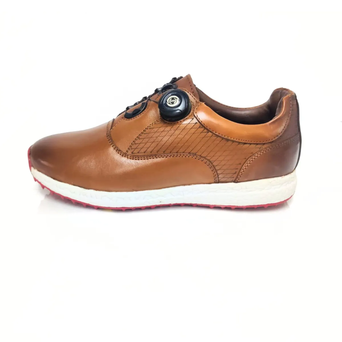 GolfBasic Classic Brown Spikeless Golf Shoes