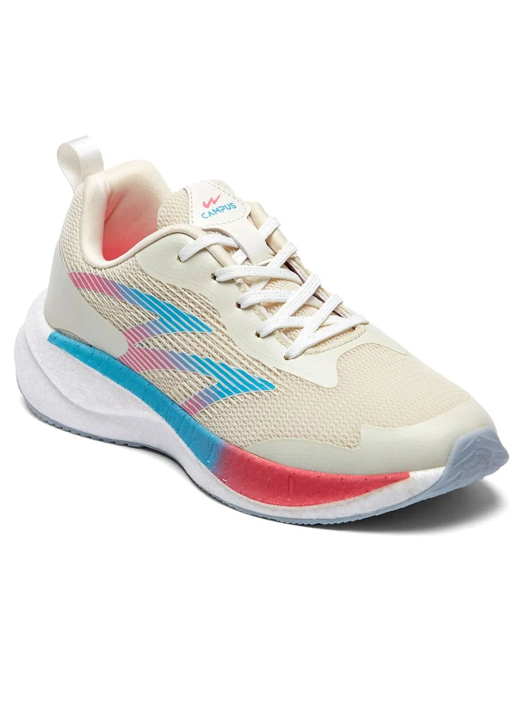 HAZZLE Off White Women's Running Shoes