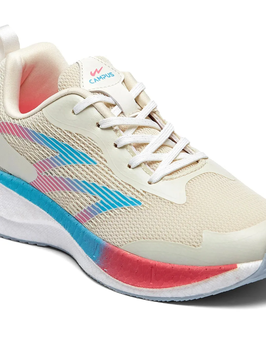 HAZZLE Off White Women's Running Shoes