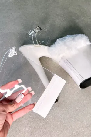 Hella Heels Stiletto & Open Toe 7inch Shoe Protectors - Clear & White