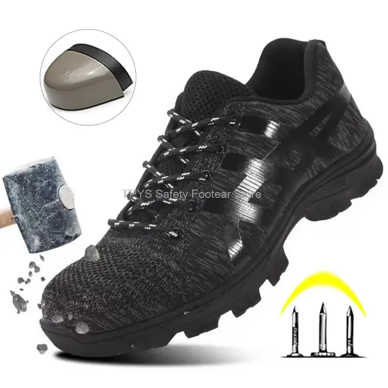 Indestructible Men's Steel Toe Work Shoes, Anti-puncture