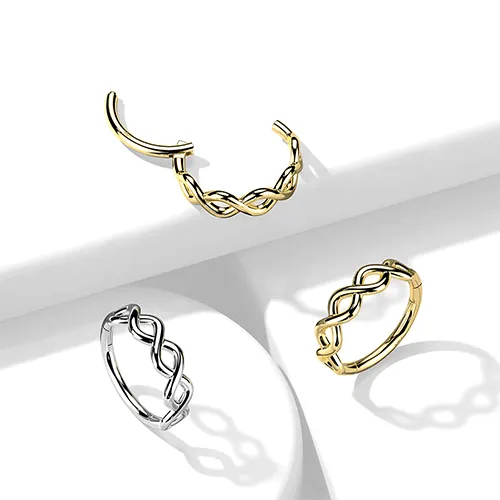 Infinity Loop Earring in 14K White Gold