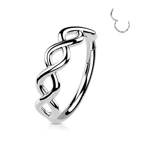 Infinity Loop Earring in 14K White Gold