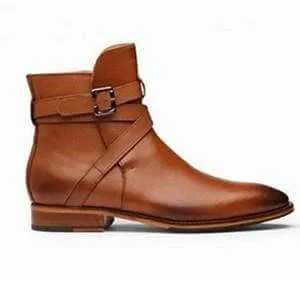 Jodhpurs Tan Leather Buckle Boots