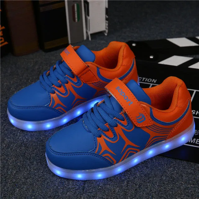 Led luminous Shoes For Boys girls Fashion Light Up Casual kids 7 Colors Outdoor new simulation sole Glowing children sneaker