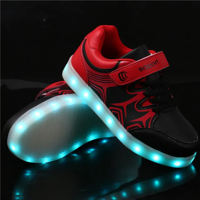 Led luminous Shoes For Boys girls Fashion Light Up Casual kids 7 Colors Outdoor new simulation sole Glowing children sneaker