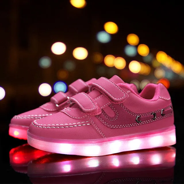 Led luminous Shoes For Boys girls Fashion Light Up Casual kids 7 Colors Outdoor new simulation sole Glowing children sneaker