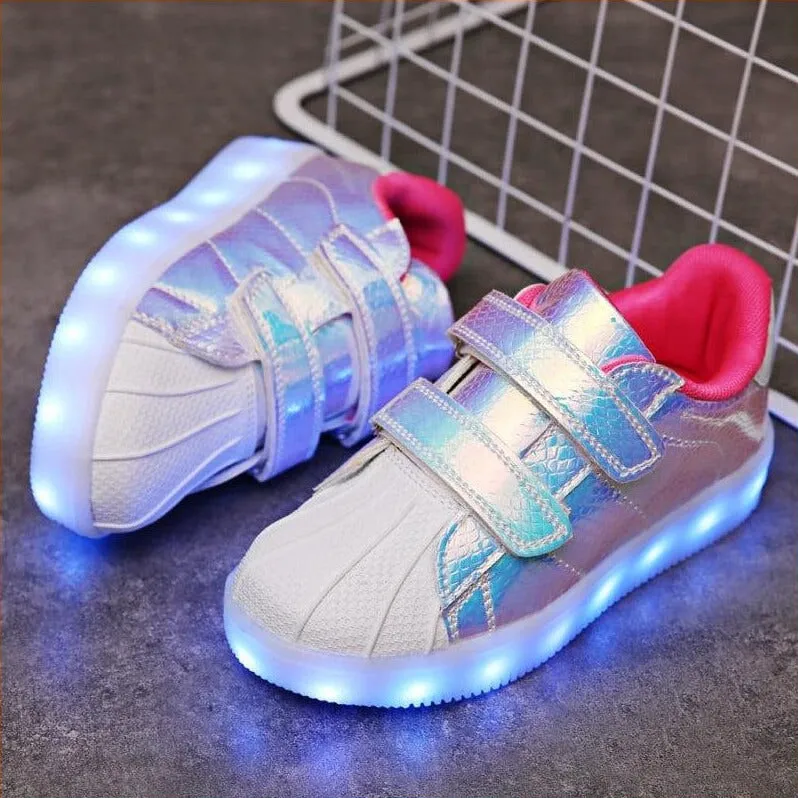 Led Usb Charging Glowing Sneakers For Children