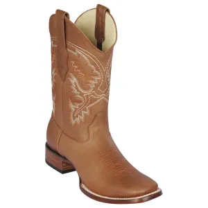 Los Altos Boots Mens #8222751 Wide Square Toe | Genuine Grisly Leather Boots | Color Honey