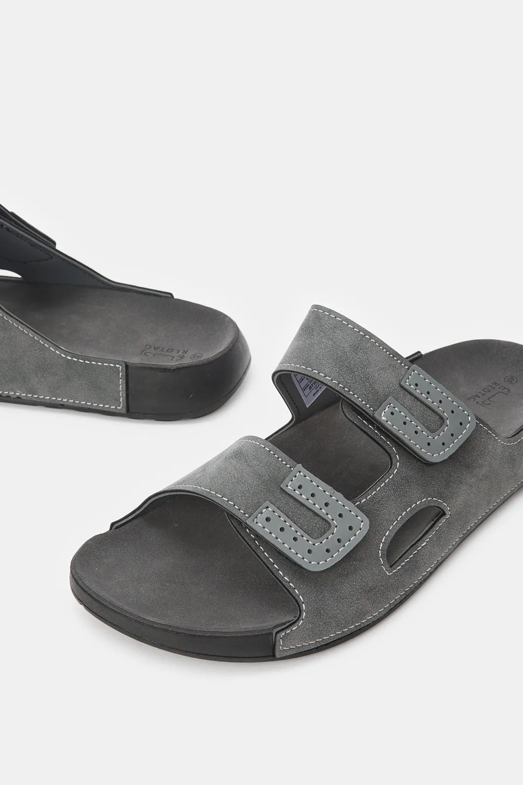 Men Grey Sandal With Velcro