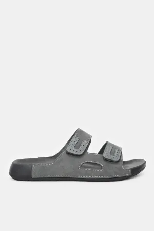 Men Grey Sandal With Velcro