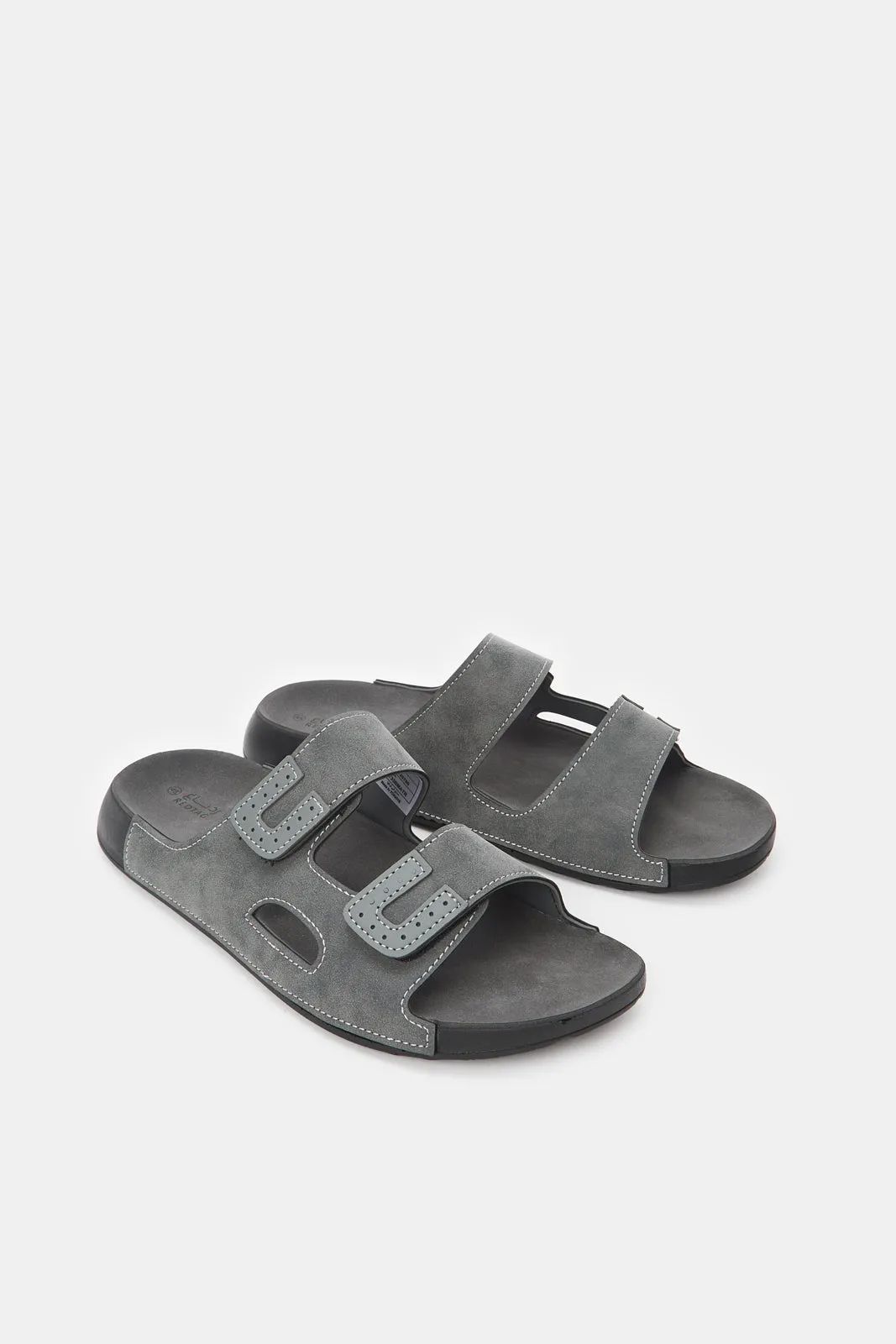 Men Grey Sandal With Velcro