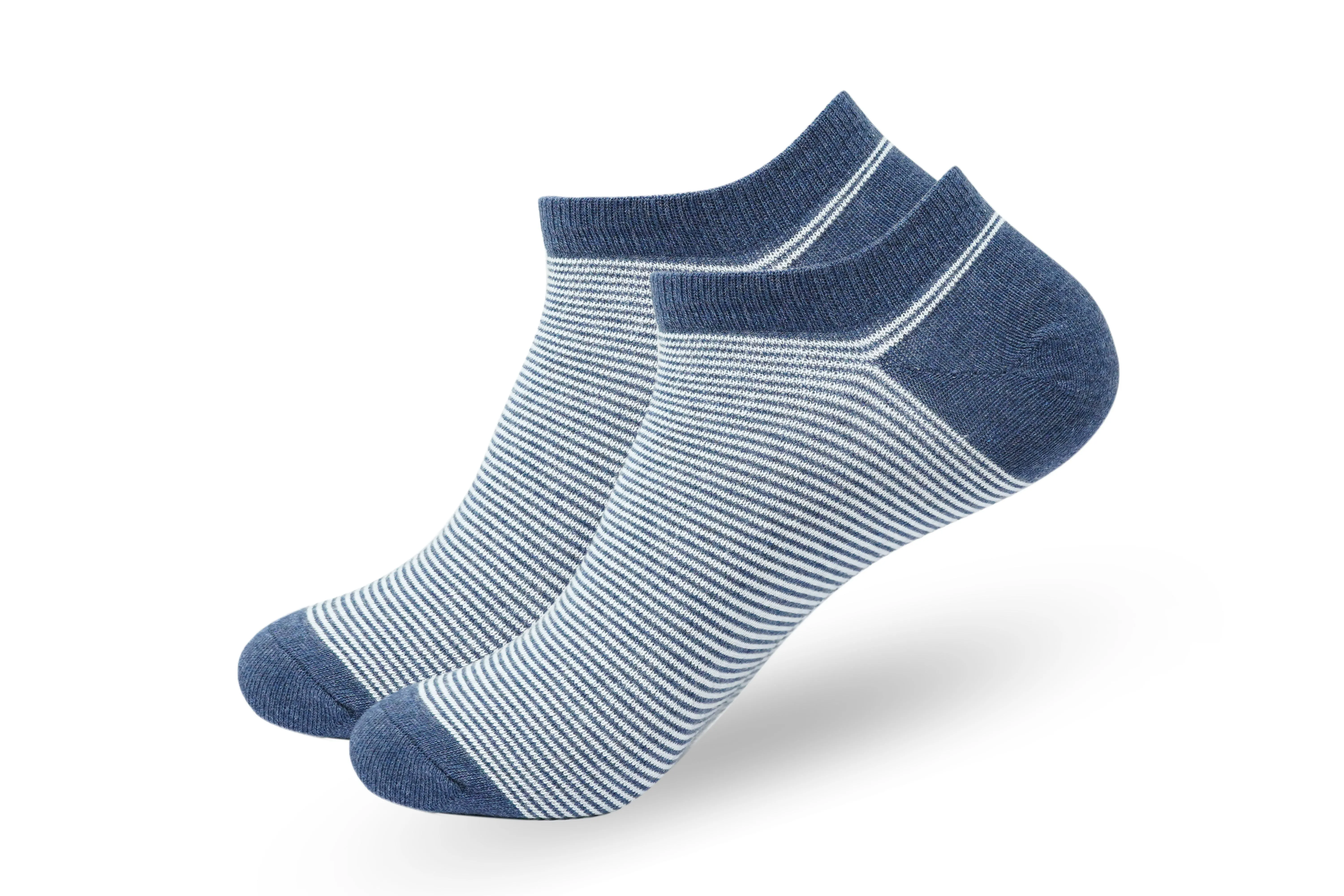 Men Striped Lowcut Ankle socks- Multicolor (6 Pair)