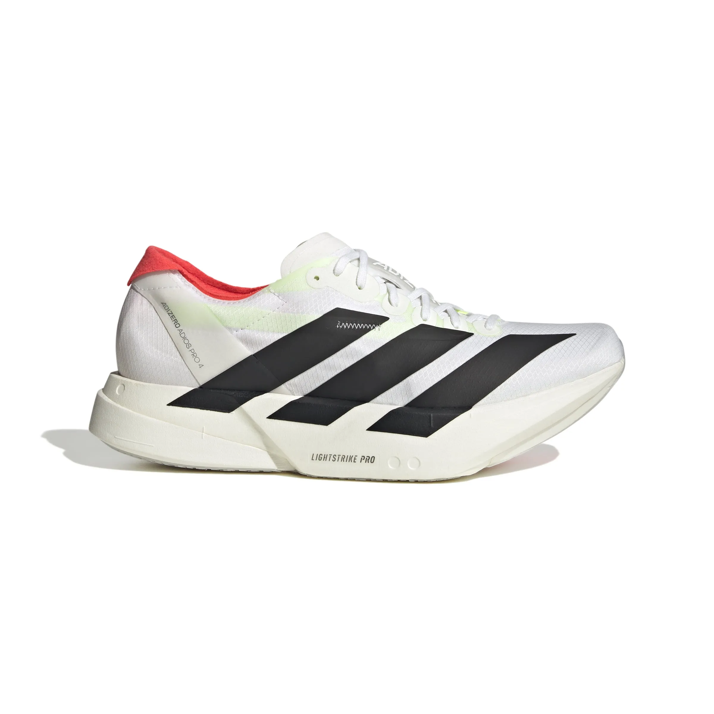 Men's Adizero Adios Pro 4 (Footwear White/Core Black/Silver Metallic)