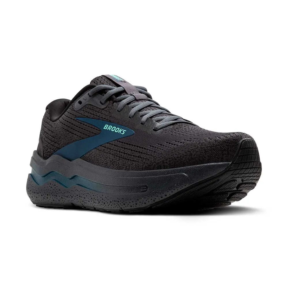 Men's Ghost Max 2 Running Shoe - Ebony/Cockatoo/Blue Sapphire - Wide (2E)