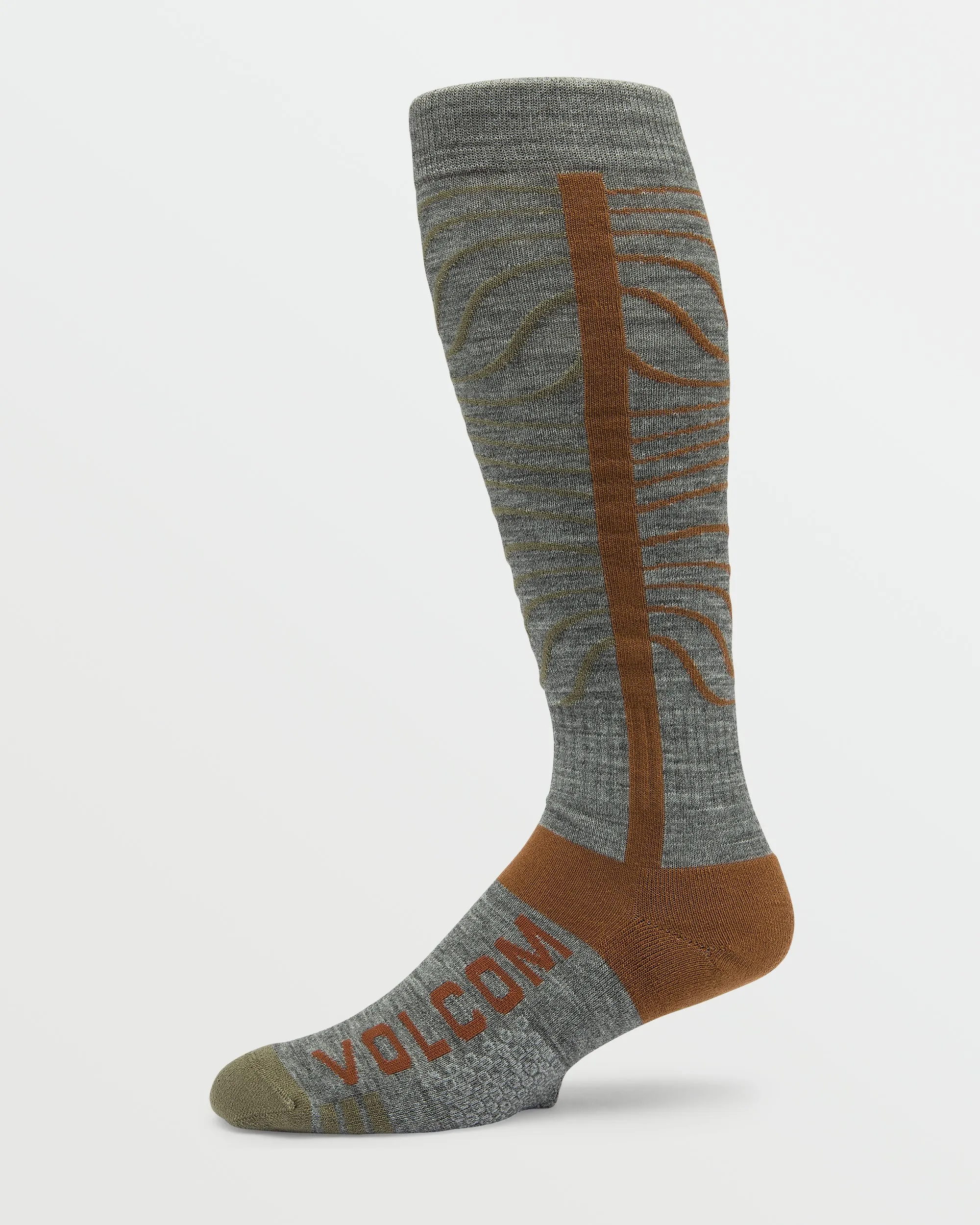 Mens Heavy Over-The-Calf Sock - Heather Grey