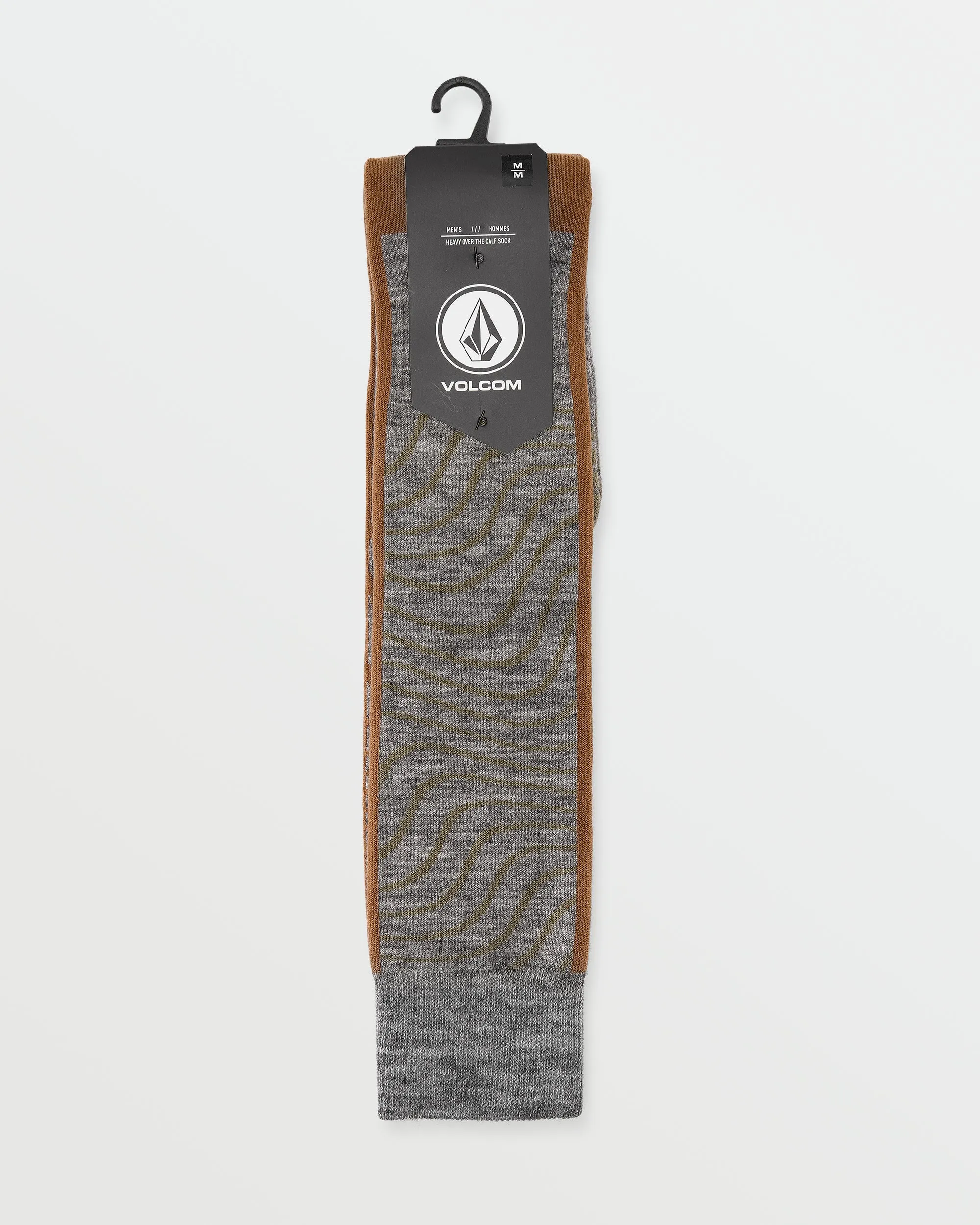 Mens Heavy Over-The-Calf Sock - Heather Grey