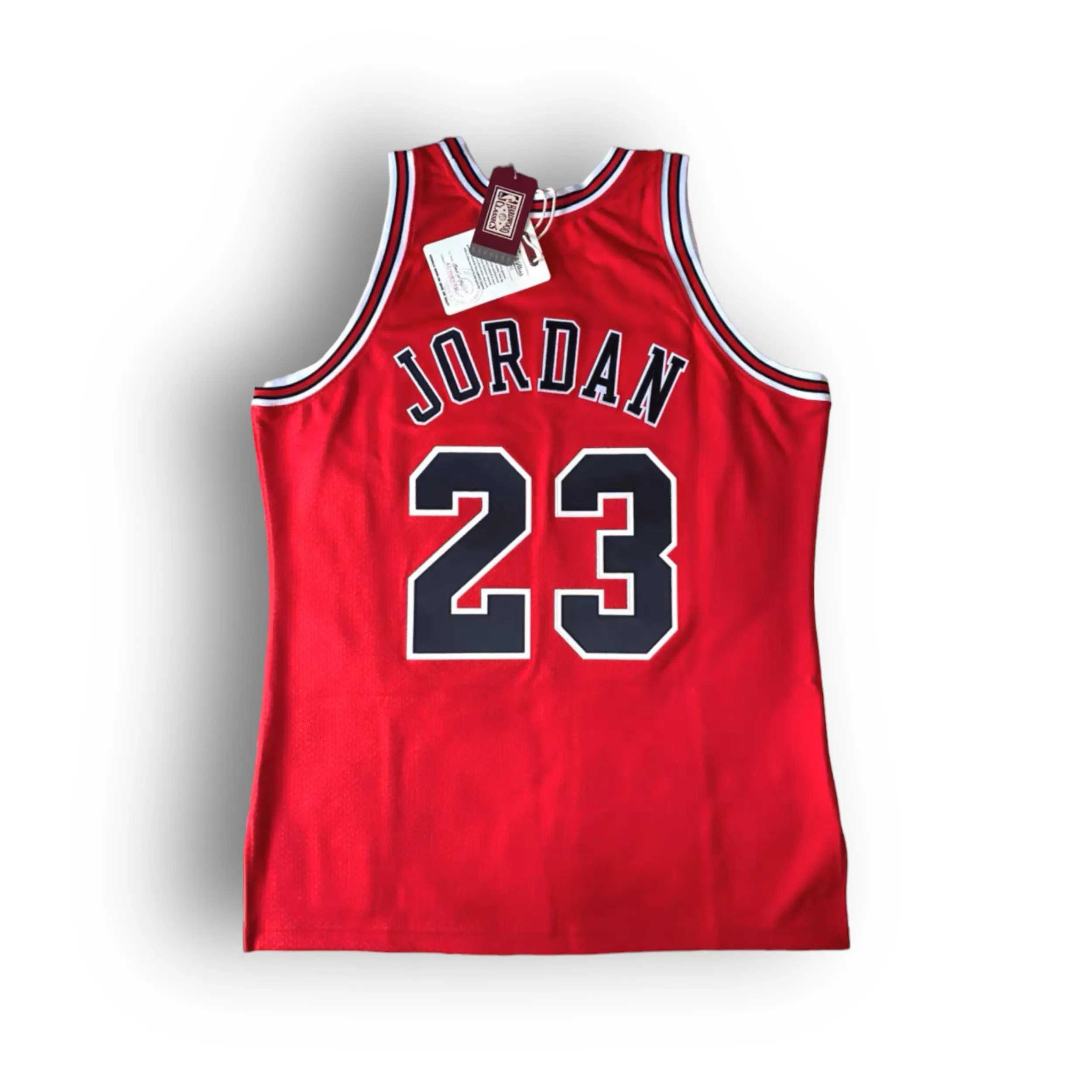 Mitchell & Ness Michael Jordan 95-96 Chicago Bulls 23 "NBA Final" Away Authentic Jersey - Red