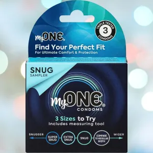 myONE "Snug" Condom Sampler (With FitKit Measuring Tool)