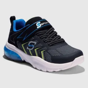 New - S Sport by Skechers Boys' Adrian Sneakers - Black/Blue 2