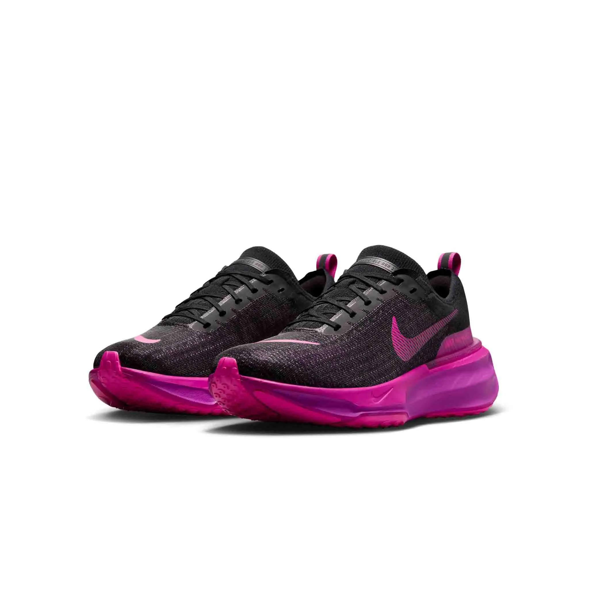 Nike | Men's Invincible 3 Road Running Shoes - Black/Laser Fuchsia-Vivid Grape