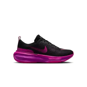 Nike | Men's Invincible 3 Road Running Shoes - Black/Laser Fuchsia-Vivid Grape