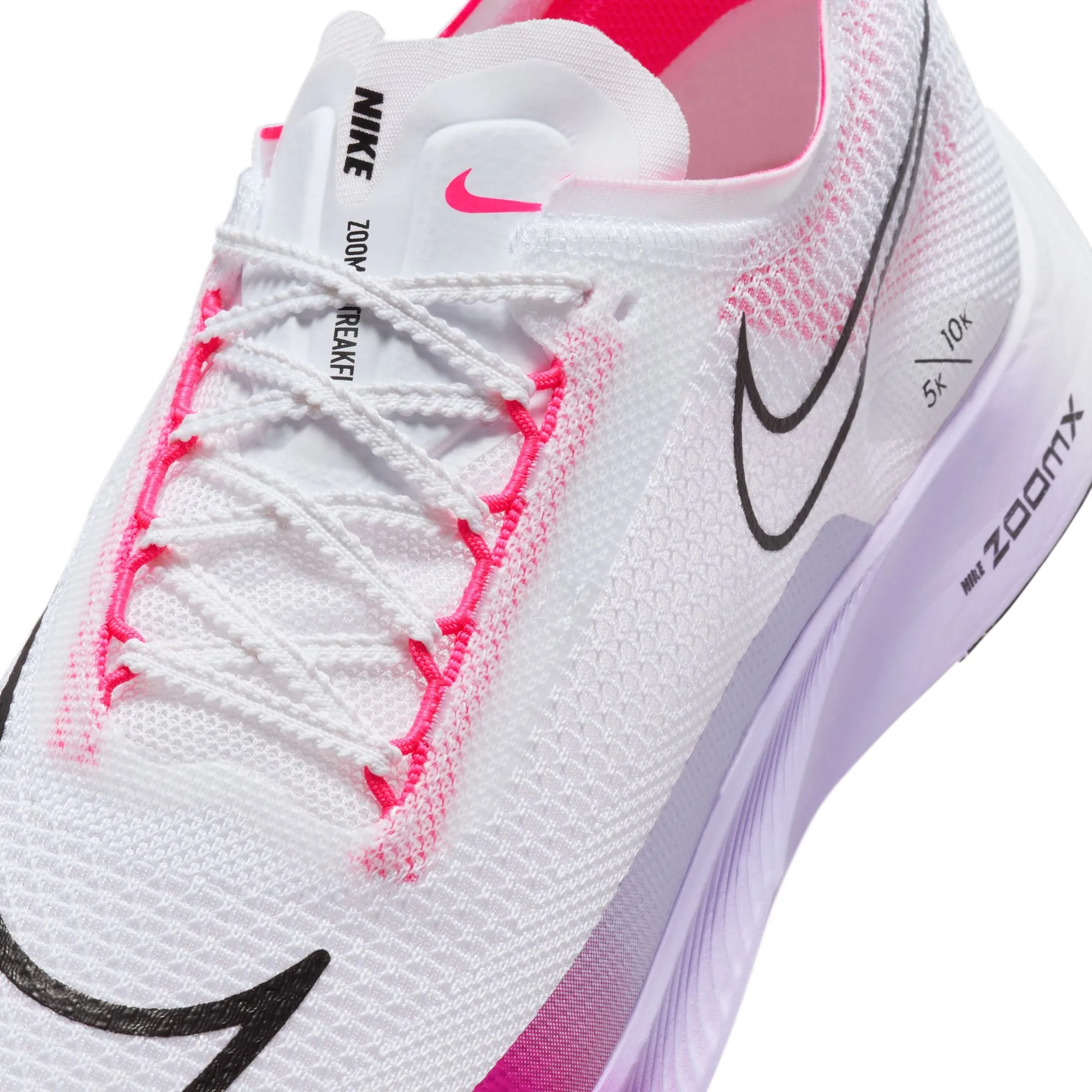 Nike ZoomX Streakfly Running Shoes White / Black / Vivid Grape / Purple Agate