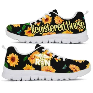 Nurse Sneaker, Registered Nurse Sneakers Running Shoes Gift For Men Women, Mens Womens Sunflower Shoes, Best Shoes For Nurses