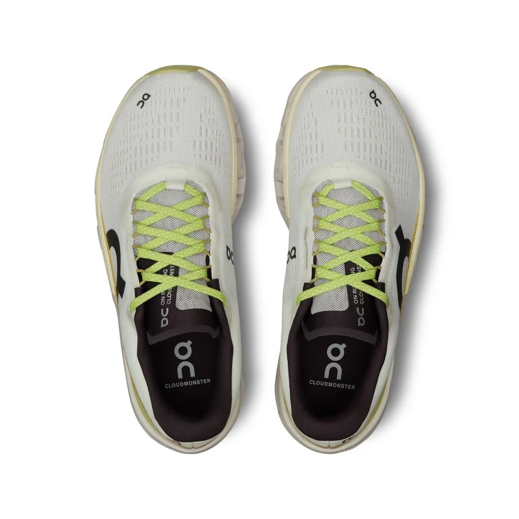 On Men's Cloudmonster 2 Running Shoes Undyed / Zest