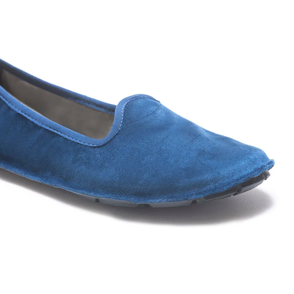 One Quarter Womens Velvet Blue