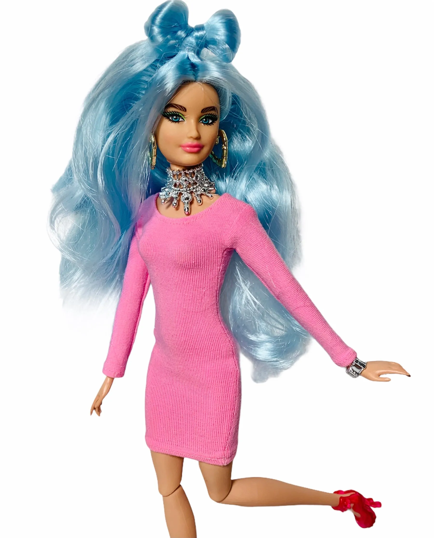 Pink dress for Barbie doll