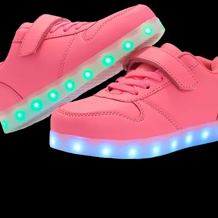 Pink Glowing Night Led Shoes For Kids  | Kids Led Light Shoes