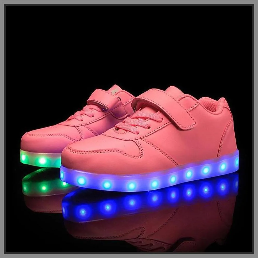 Pink Glowing Night Led Shoes For Kids  | Kids Led Light Shoes