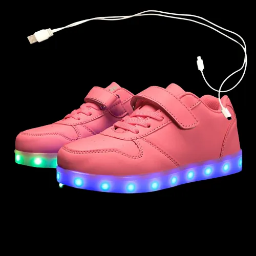 Pink Glowing Night Led Shoes For Kids  | Kids Led Light Shoes