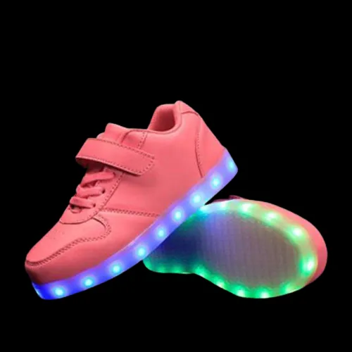 Pink Glowing Night Led Shoes For Kids  | Kids Led Light Shoes