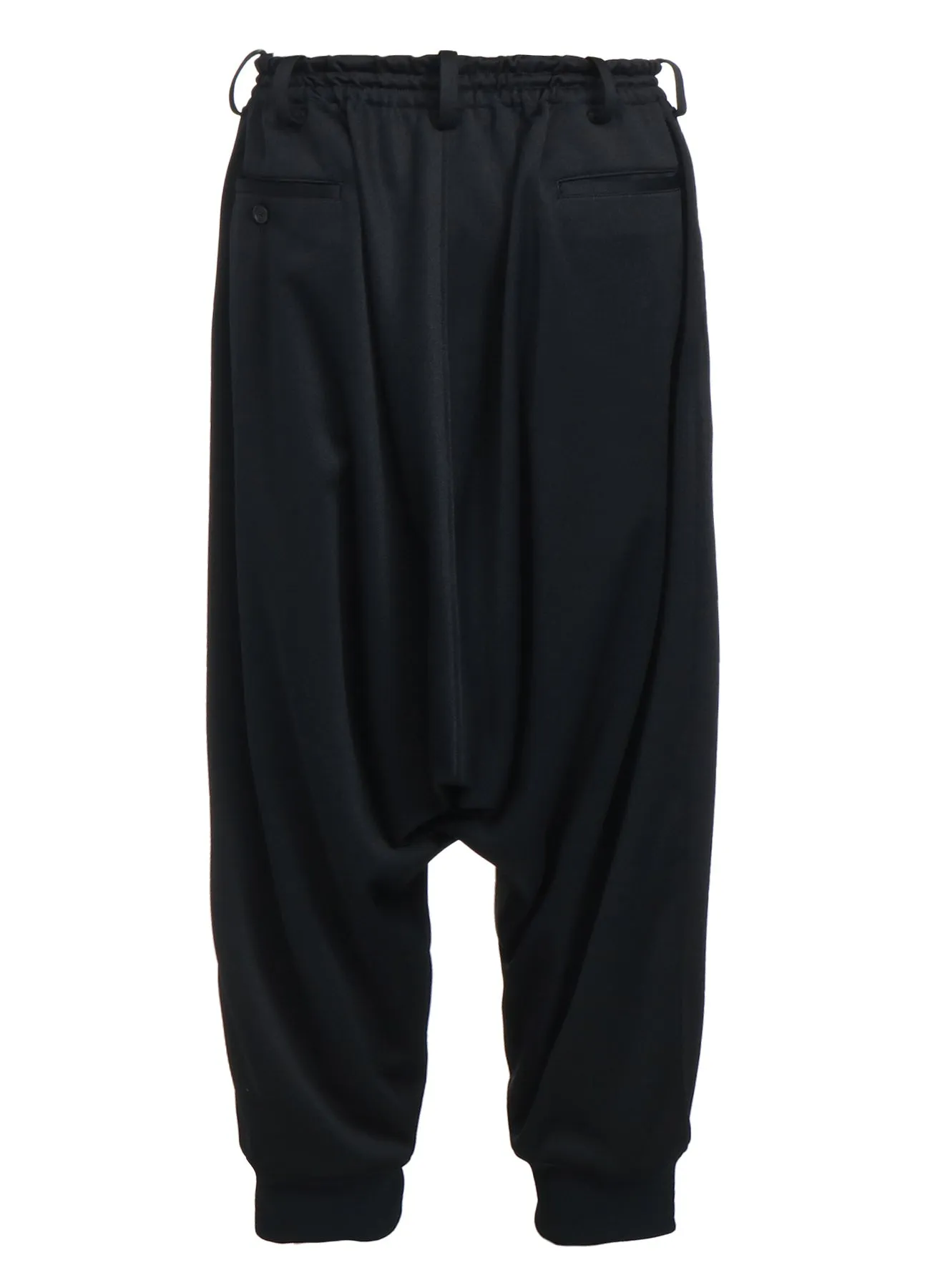 POLYESTER SMOOTH JERSEY BALLOON SARUEL PANTS WITH RIBBED HEMS