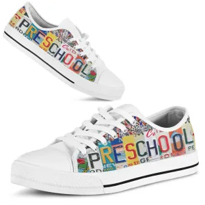 Preschool License Plates Low Top Shoes, Teacher Shoes, Low Top Sneakers