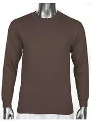 Pro Club Comfort Long Sleeve Brown T Shirt