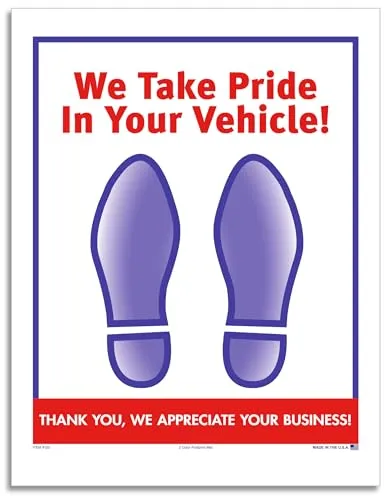 Professional Grade 2-Color Footprint Paper Floor Mats - 17" × 22", 50# Offset Paper - Ideal for Automotive Service Centers