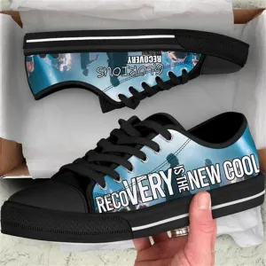 Recovery Is The New Cool Canvas Low Top Shoes, Low Top Sneaker, Low Top Canvas Shoes